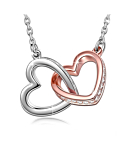 Heart pendant 925 silver zirconia stone with necklace DC3351