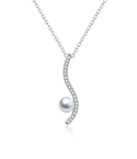 Heart pendant 925 silver zirconia stone with necklace JP22360