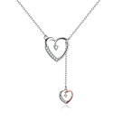 Heart pendant 925 silver zirconia stone with necklace JN7645