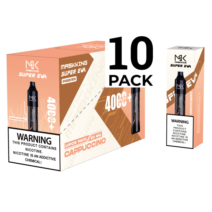 E-papierosy Vape Super EVA 4000 Puffs Cappuccino 10 szt