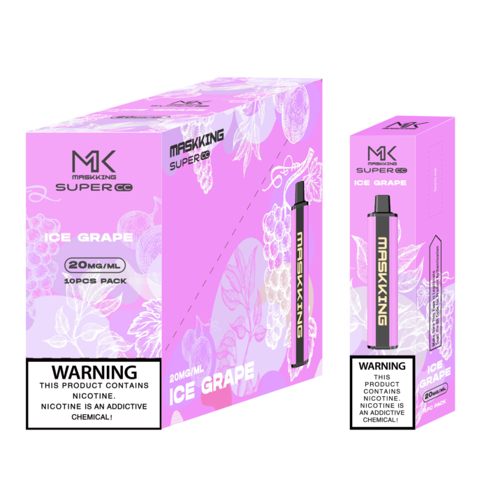 E-papierosy Vape 2500 Puff Supper CC-Grape-Ice-10 szt.