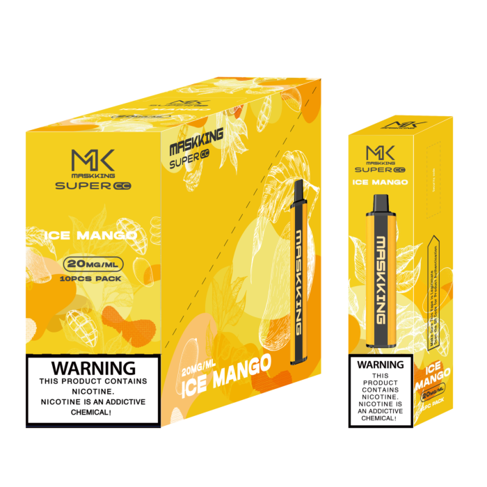 Vape E-Zigaretten 2500 Puff Supper CC-Mango Ice-10 pack