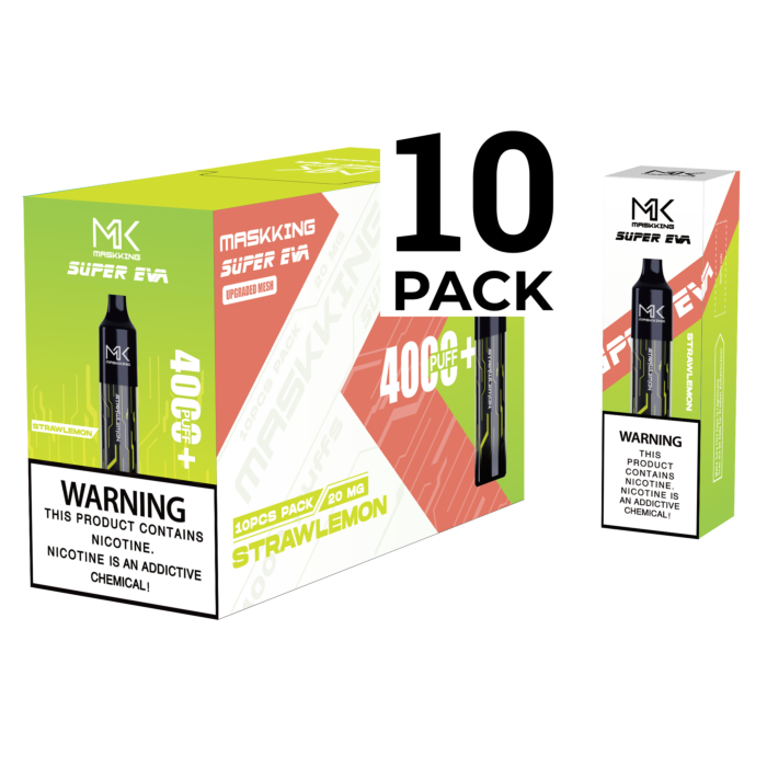 E-papierosy Vape Super EVA 4000 Puffs-Limon Strawberry-10 szt.